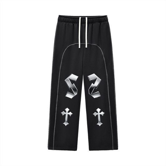 CHROME STAR | SS | Contrast-Stitched Fleece Sweatpants