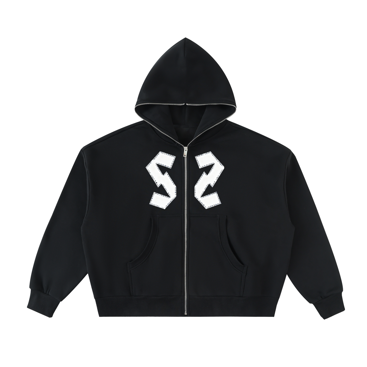 ANONYMOUS STAR | SS | Fleeced Full-Zip Boxy Hoodie