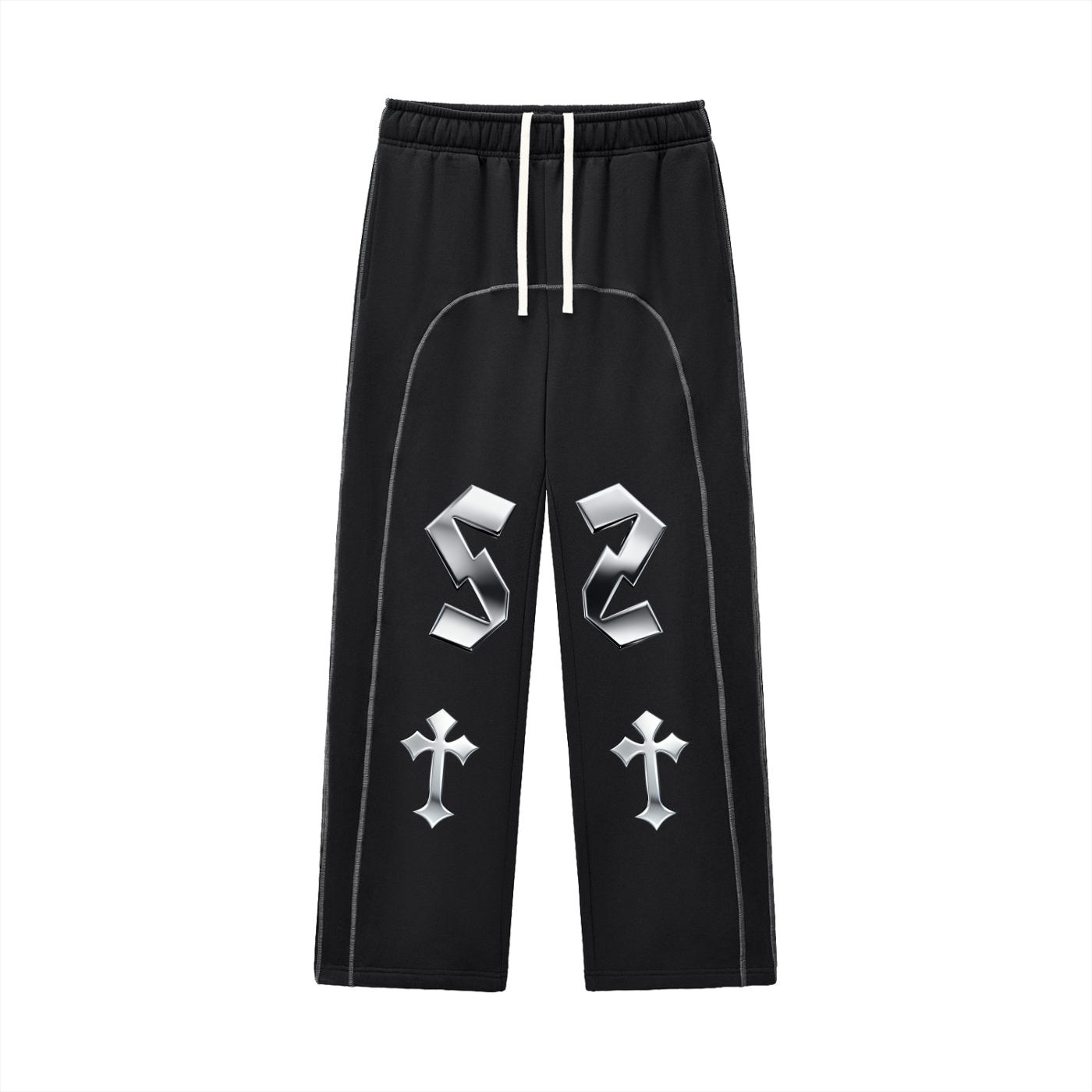 CHROME STAR | SS | Contrast-Stitched Fleece Sweatpants
