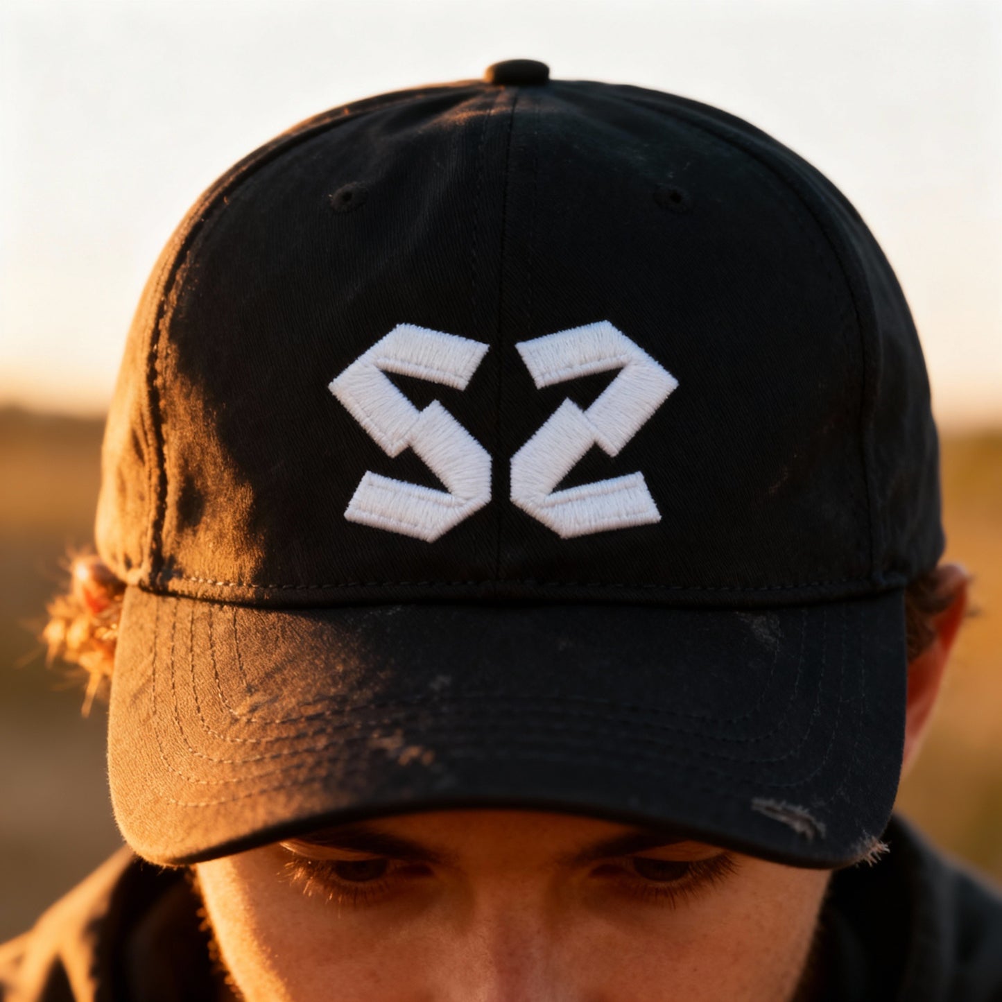 BLACK WHITE | SS CAP  | 6-Panel Trucker Hat |  Flexfit