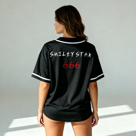 666 Jersey | SS | Contrast Piped Button-Up