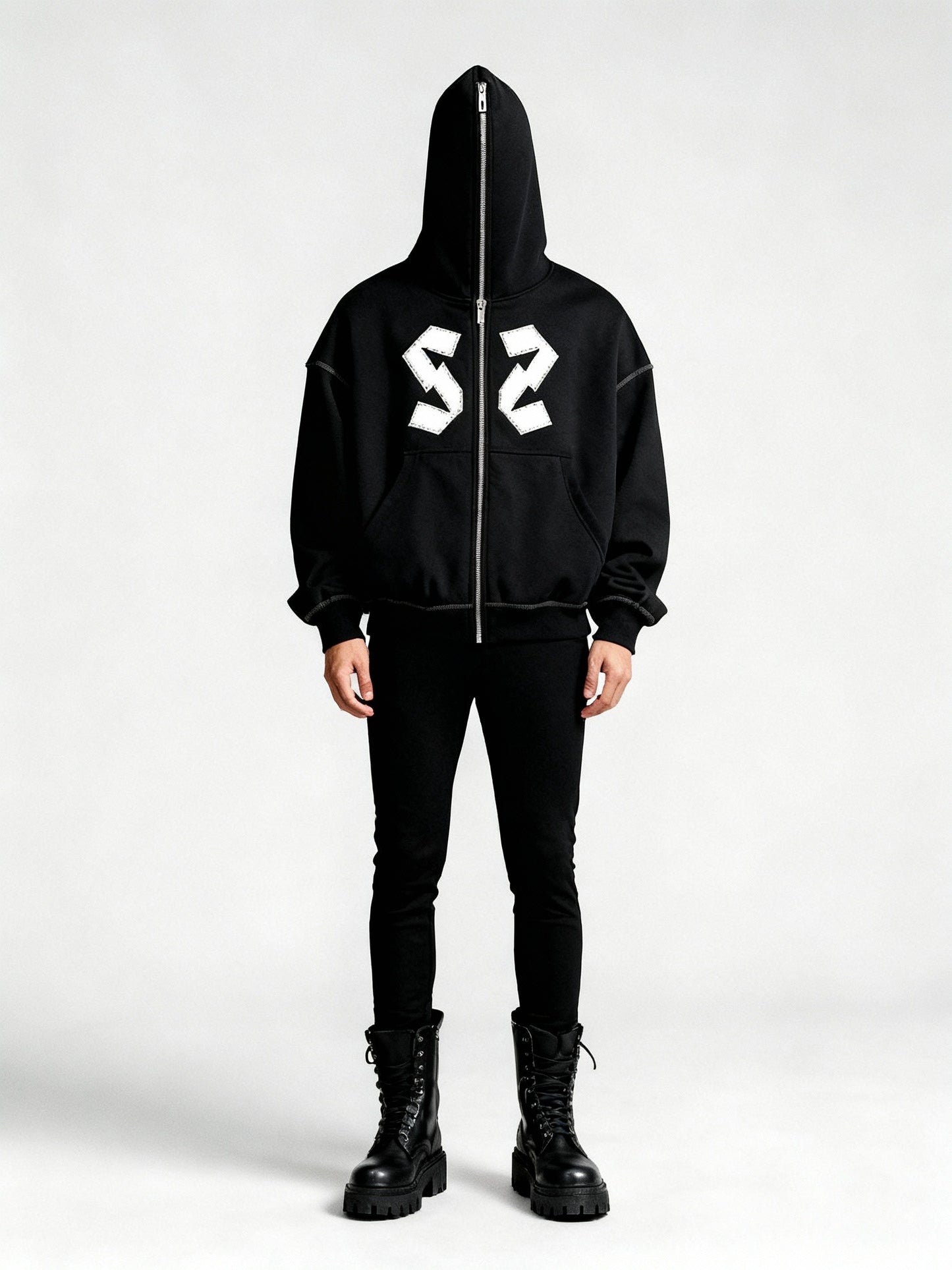 ANONYMOUS STAR | SS | Fleeced Full-Zip Boxy Hoodie